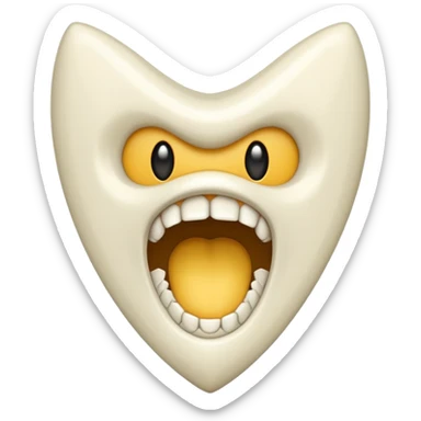 Sharp fang tooth only sticker