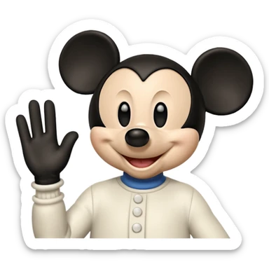 Mickey máuser saludando con la mano  sticker