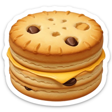 plain biscuit with a slightly textured surface sticker