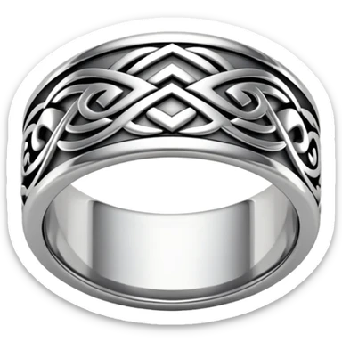 trible silver ring sticker
