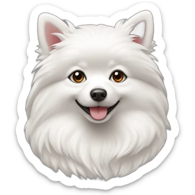 Japanspitz weiß und europäisch kurzhaar sticker