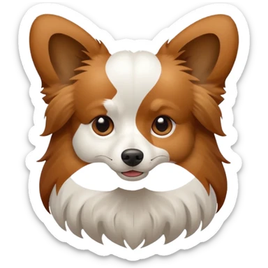 Papillion dog sticker