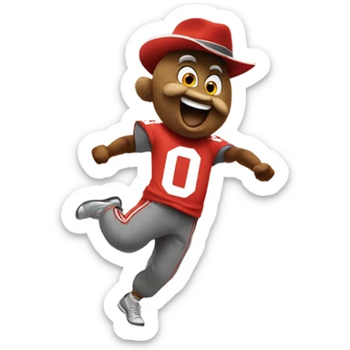 OSU Buckeyes mascot dancing sticker