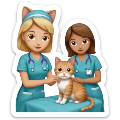 Cat hospital nurses sticker