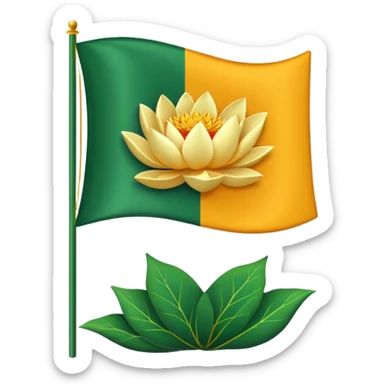 Bjp Lotus flag emoji sticker