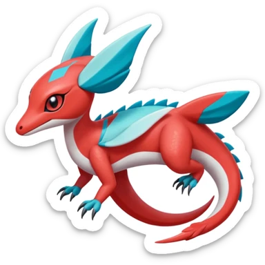 Meloetta-Inteleon-Heliolisk-Helioptile-Salamence-Salandit-Latias-Fakémon-creature-hybrid sticker