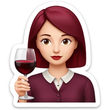 naga polska kobieta z winom sticker