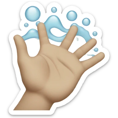 five finger water wave sticker
