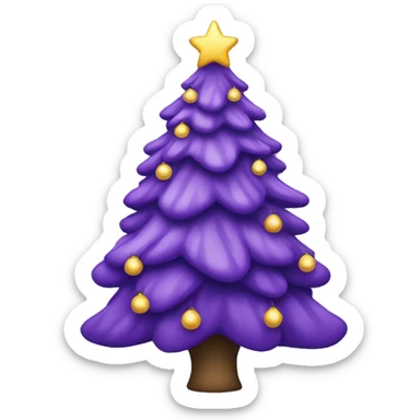 Purple Christmas Tree sticker