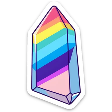 rainbow aura quartz crystal sticker