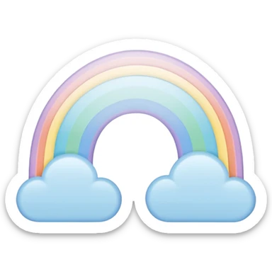 Light blue rainbow sticker