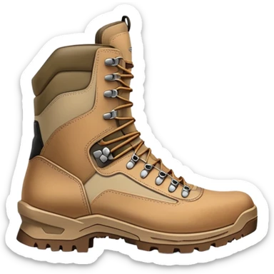 Lowa military tactical hiking boots in tan color sticker