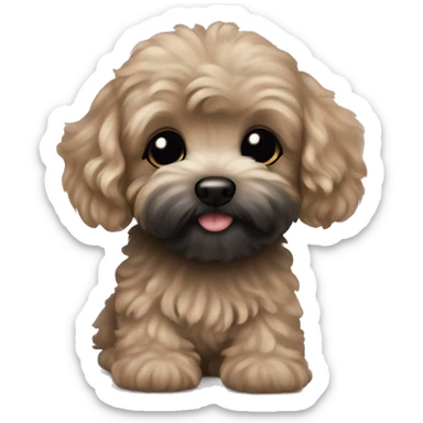 black baby maltipoo sticker