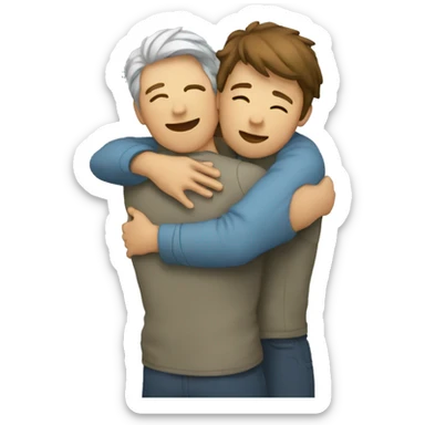 people hugged sticker