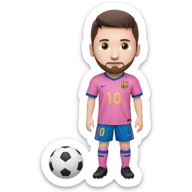 create an emoji of a pink football shirt that has MESSI 10 written on the back of it sticker