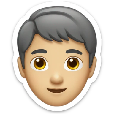 asian boy with short hair sticker
