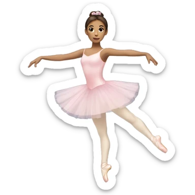 brunette ballerina sticker