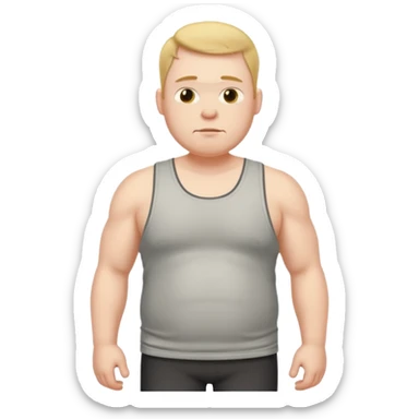 skinny fat man sticker