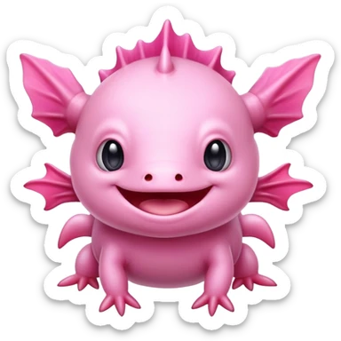 Anthropomorph axolotl  sticker