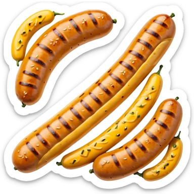 mustard sausage  sticker