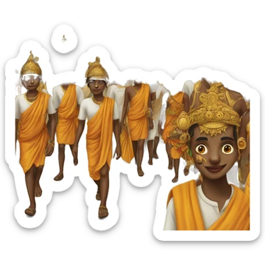 cultural procession in Sri Lanka sticker