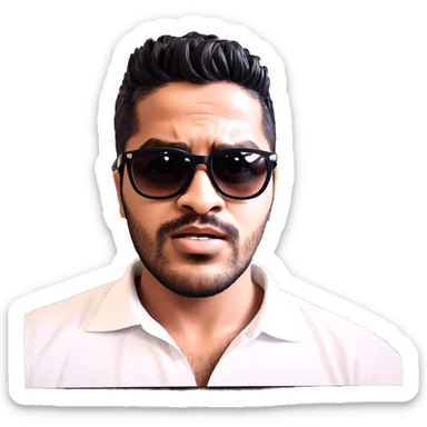 meme of cool bearded guy sticker