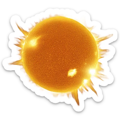hubble sun closeup sticker