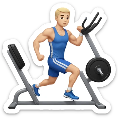 ligth man exercising on the gym sticker