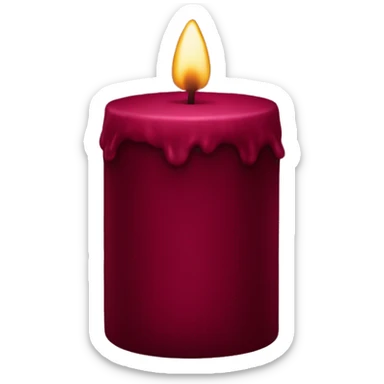 Dark red velvet candle sticker