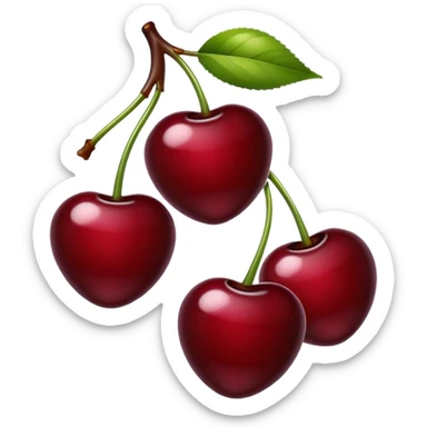 dark red cherries sticker