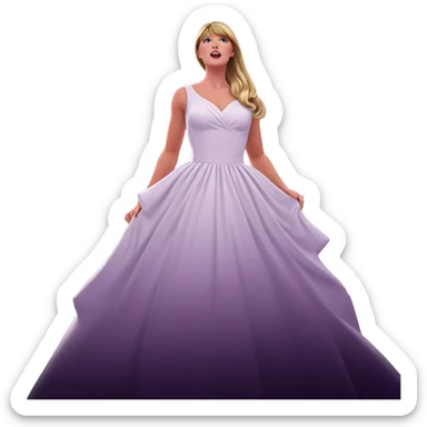 blonde girl in white dress sticker