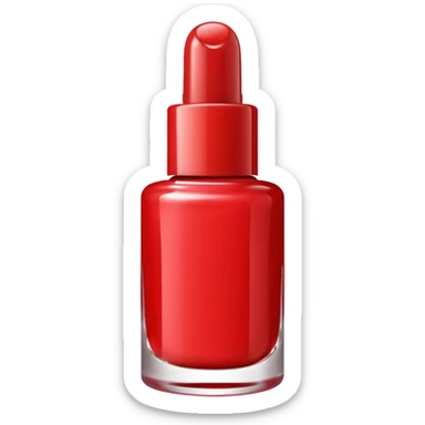 red nail polish bottle sticker