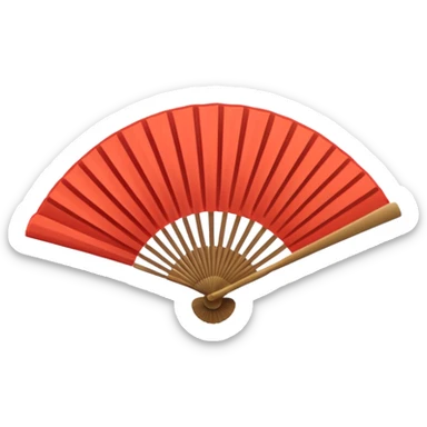 folding fan sticker