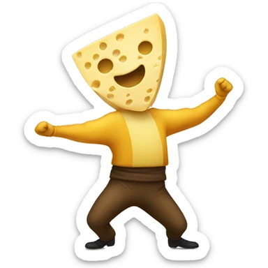 Dancing cheese sticker
