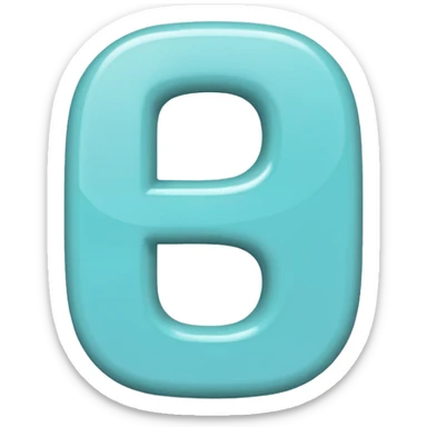 light turquoise letter D emoji sticker