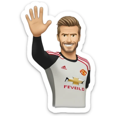 David beckham manchester united waving sticker