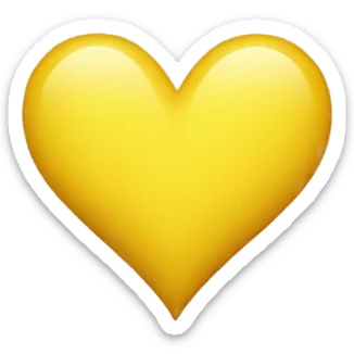 yellow heart  sticker