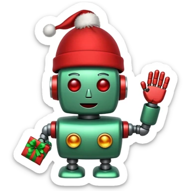 Robot navideño sticker