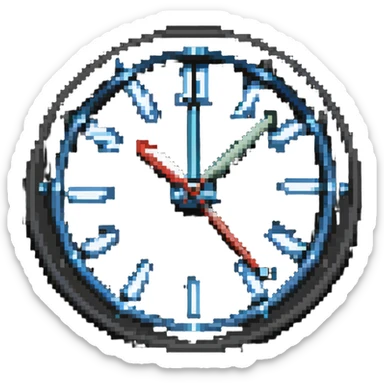 A simple analog clock in retro style sticker