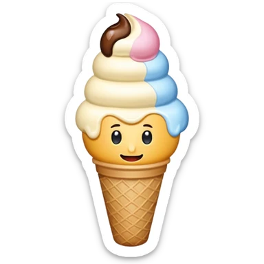 Ice cream but its have a hand sticker