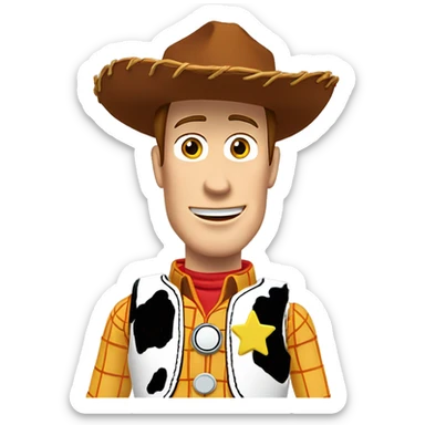 toy story woody as buzz lightyear sticker