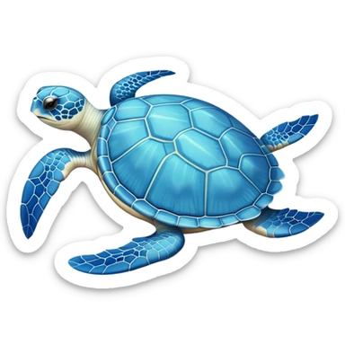 Baby Blue sea turtle sticker