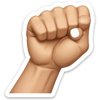 👊🏼 emoji rotated 90 degrees counterclockwise sticker