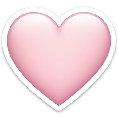 Light light pink heart sticker