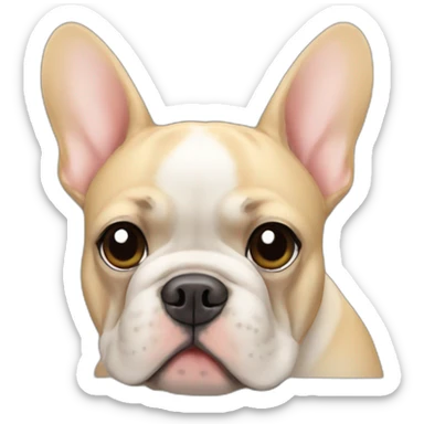 a blonde french bulldog sticker