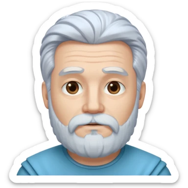 Uranus, God of Sky from Gods and Goddesses with white hair and beard, pale blue outfit sticker