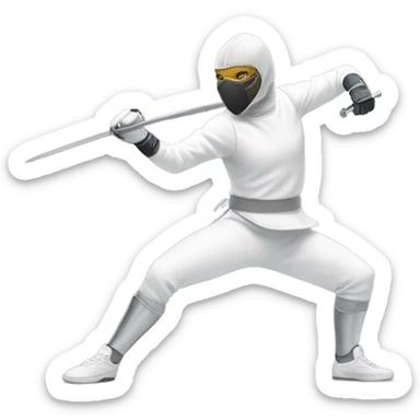 Sabre fencer sticker
