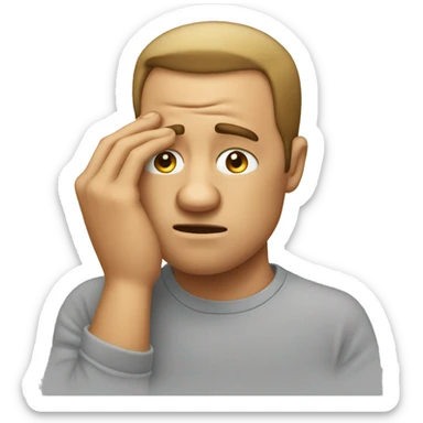 man facepalming sticker