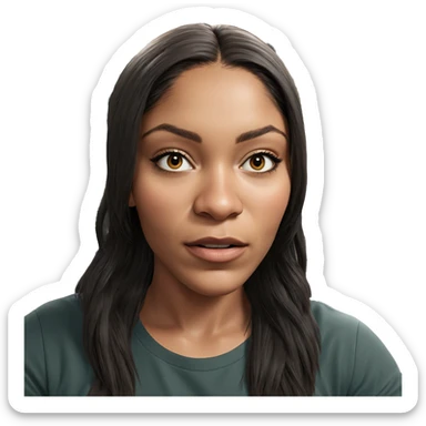 realistic portrait of girl sticker