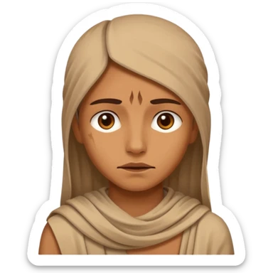 person living in desert just face sticker